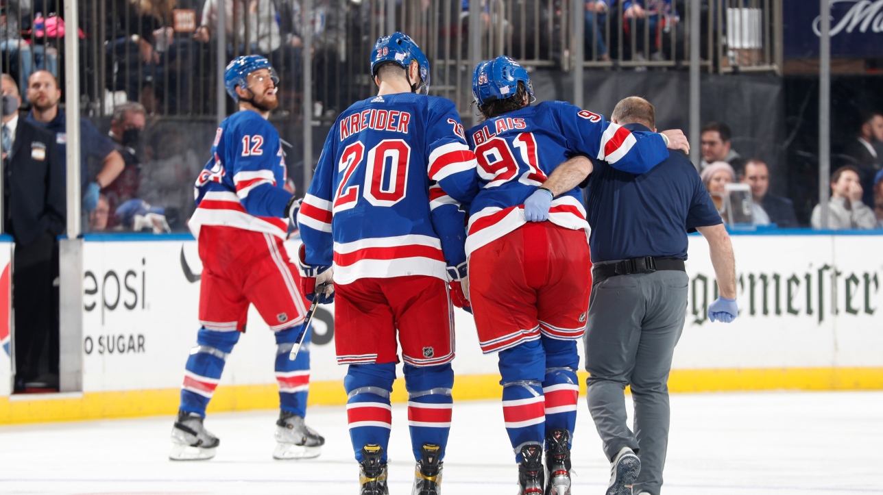 NHL season ended for New York Rangers forward Samuel Blais