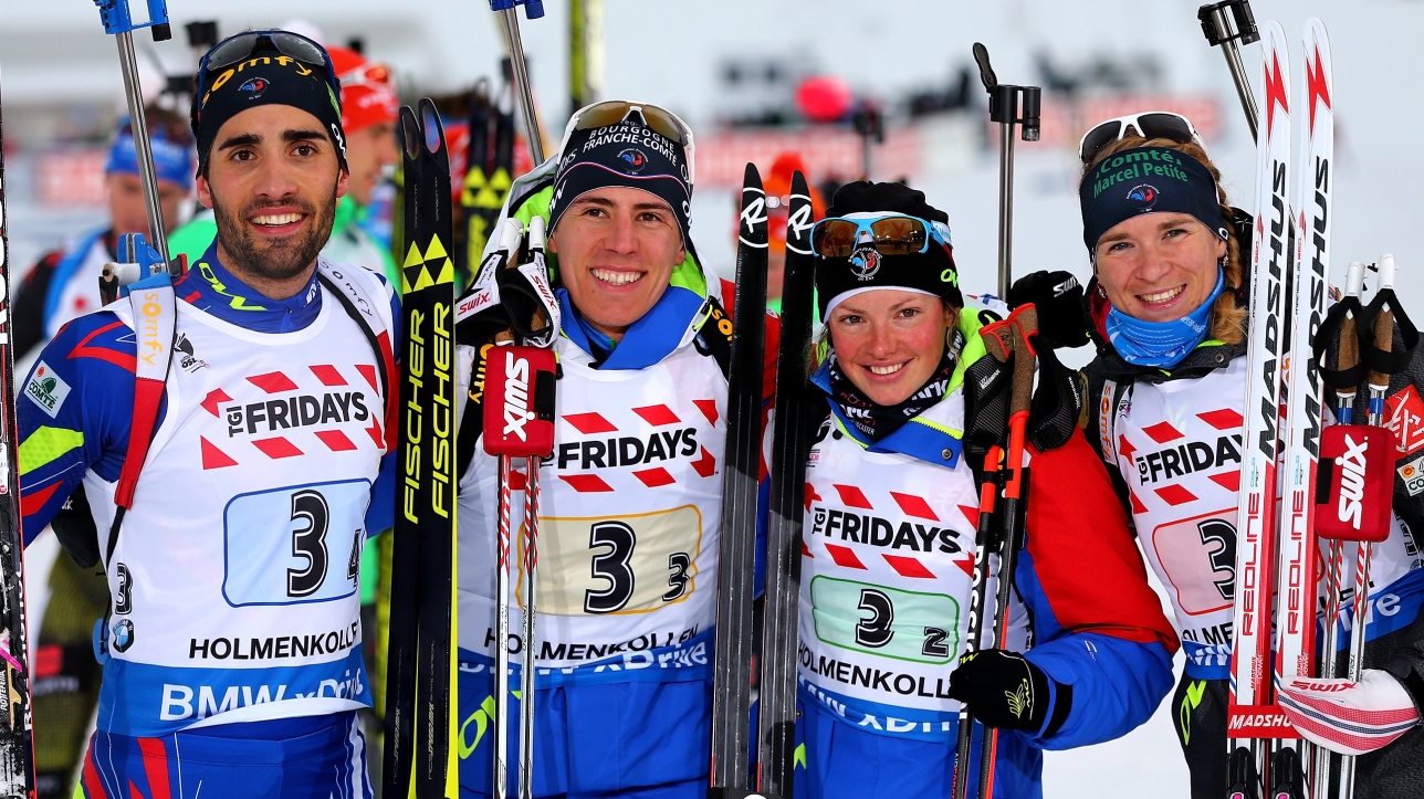 Biathlon : La France Gagne Le Relais Mixte Des Championnats Du Monde De ...