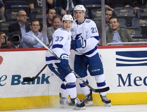 Yanni Gourde et Brayden Point